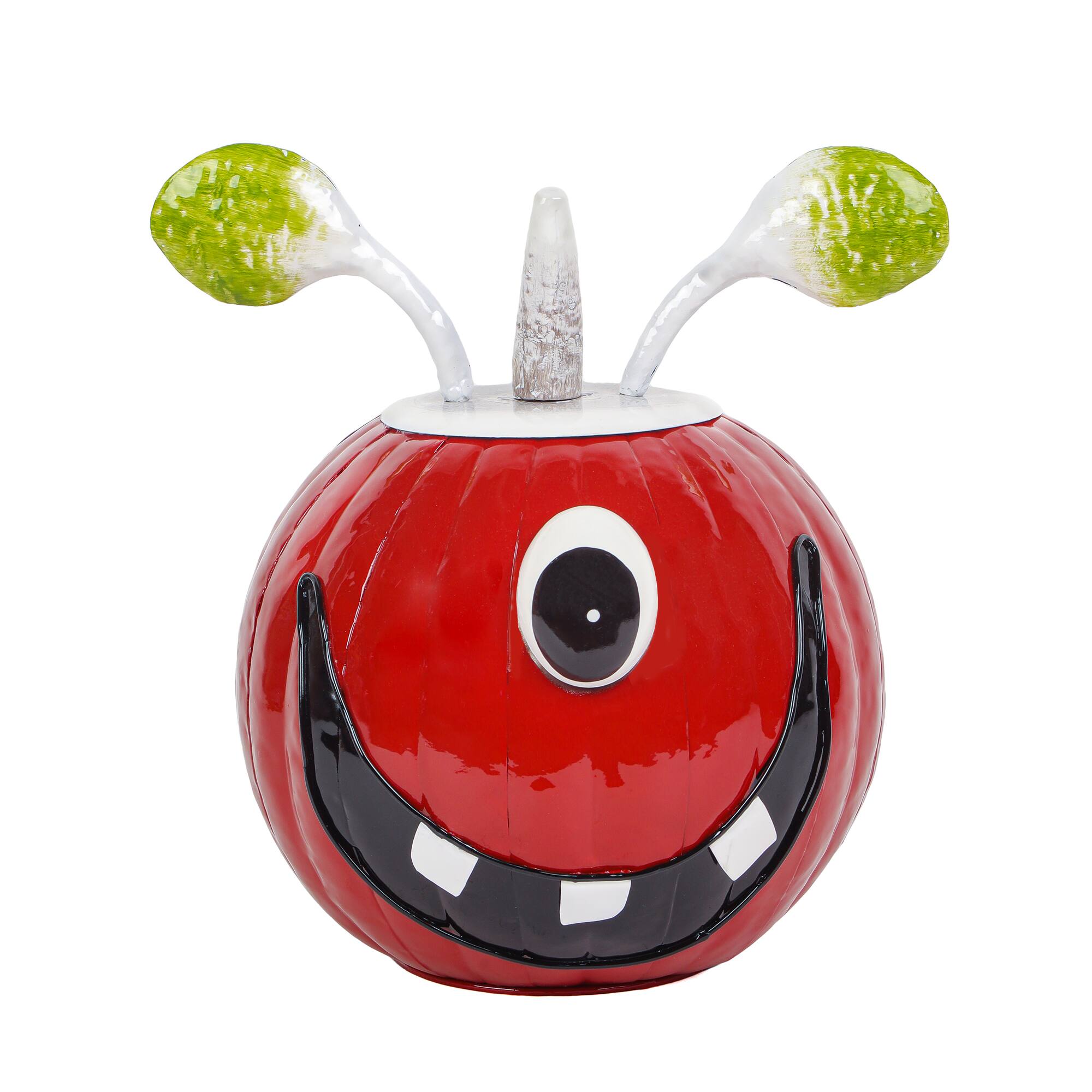 11" One-Eyed Monster Pumpkin Metal Tabletop Décor